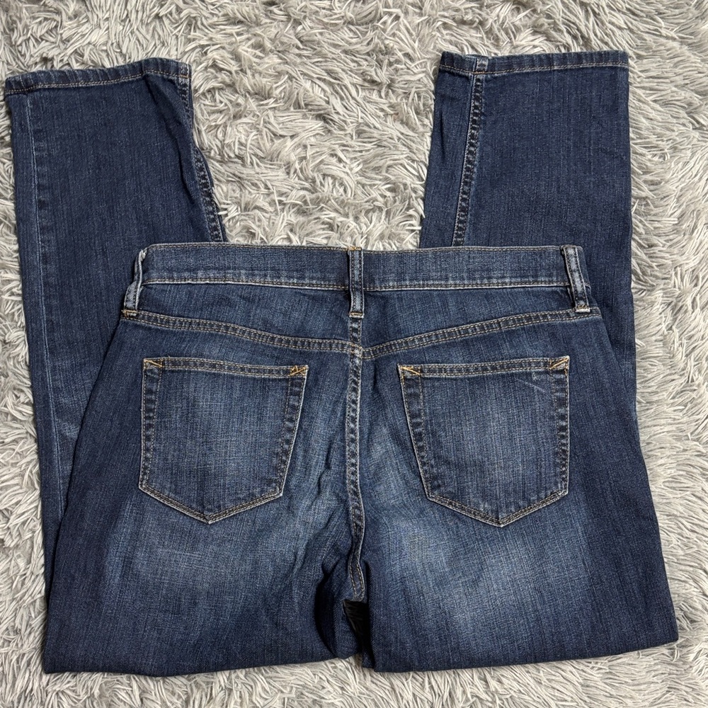 Distressed “Skinny Boyfriend Crop” Jeans - Picture 3 of 13